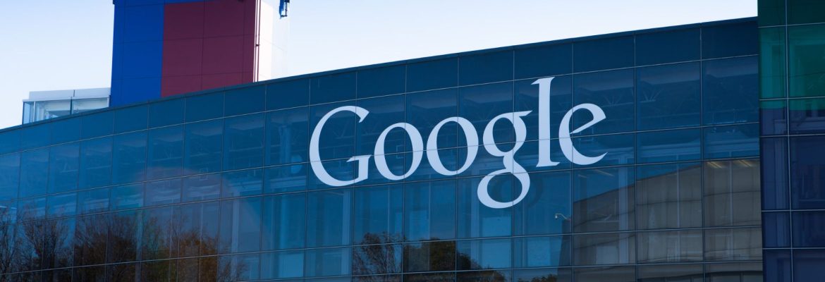 Google headquarters building in Mountain View is a city in Santa Clara County, California.